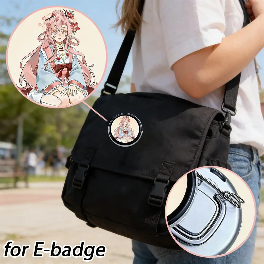 

Anime E-Badge Dynamic Electronic Smart Digital Pin Display Cyberpunk Merch Wearable LED Screen Gift for Otaku Fans Friends P1K1