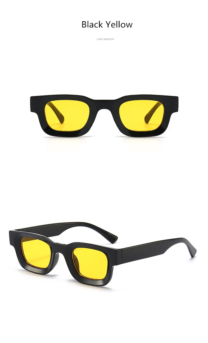 Kleine Rahmen Sonnenbrille Männer Frauen Vintage Quadrat Sonnenbrille Marke Designer Konkaven Spiegel Schwarz Brillen Shades UV400 – Detail 11