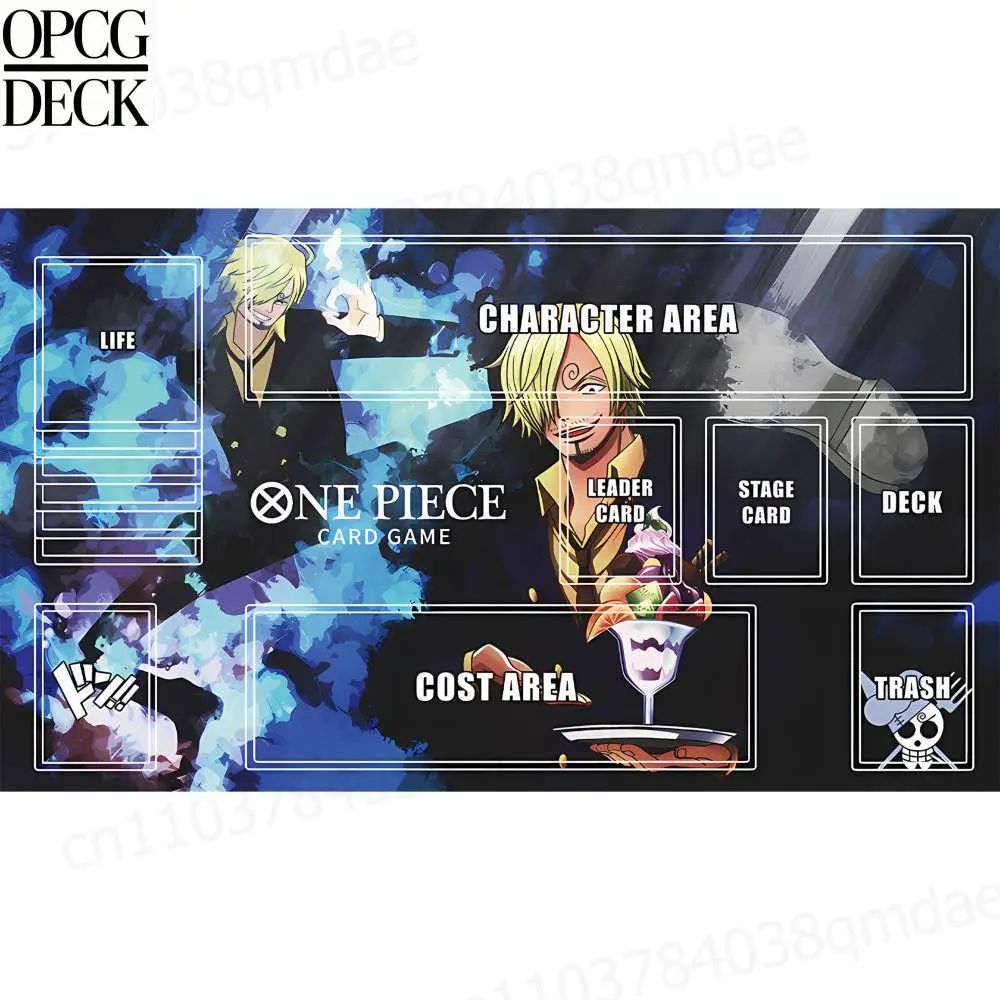 One Piece Opcg Playmat Card Game Playmat Sanji Anime Playmat High-Quality Card Game Mat Holiday Gifts 60*35Cm
