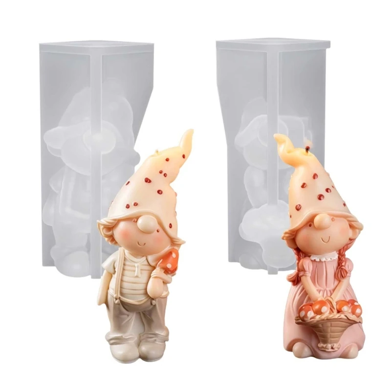 Flexible DIY-Gussform für Pilzhut-Figurenprojekte, Kerzen- und Diffusor-Steinfiguren-Werkzeug für Geschenkzwecke 3XUF – Detail 1