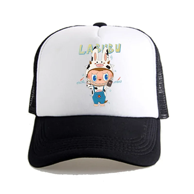 Labubu Baseball Cap Boys Girls Leisure Sun Hat Cartoon Fashion Summer Breathable Sunscreen Hat Trendy Children Holiday Gifts