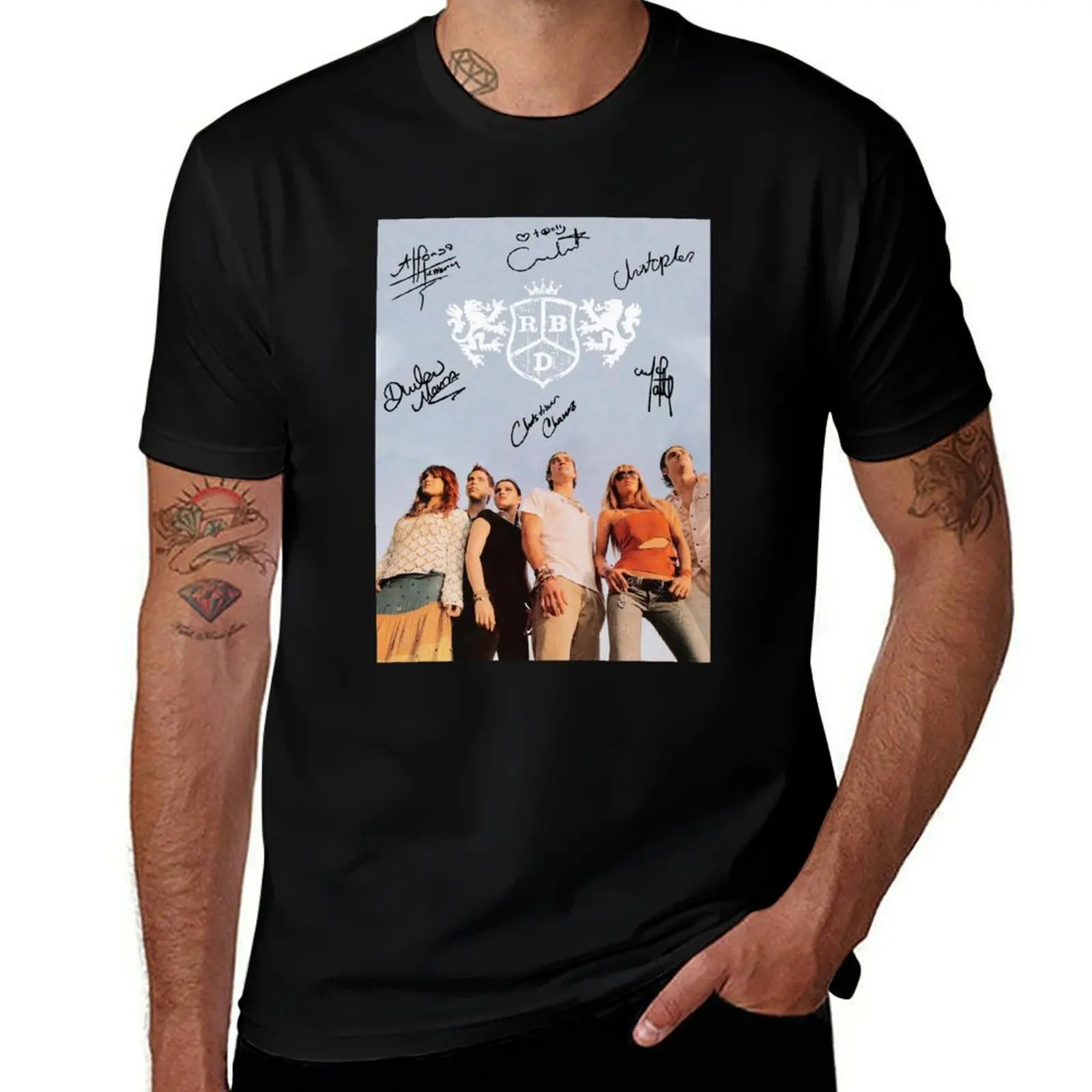 

RBD with Autographs (Black) T-Shirt Light Athletic Short Sleeve Tee Shirt