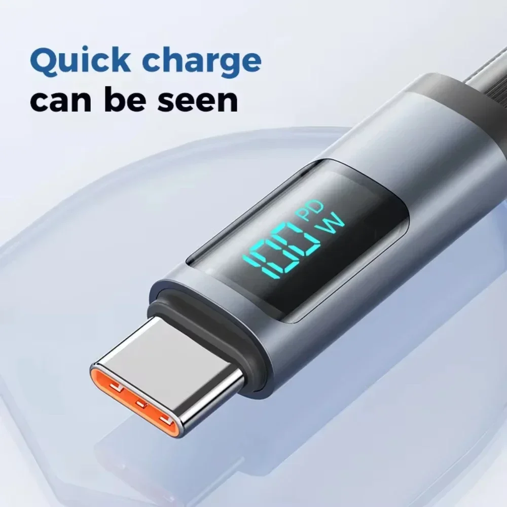 USB Type C To USB C Cable 100W PD 3.1 Fast Charging Charger Wire For Macbook Pro Xiaomi Samsung Laptop USBC Cord 2M