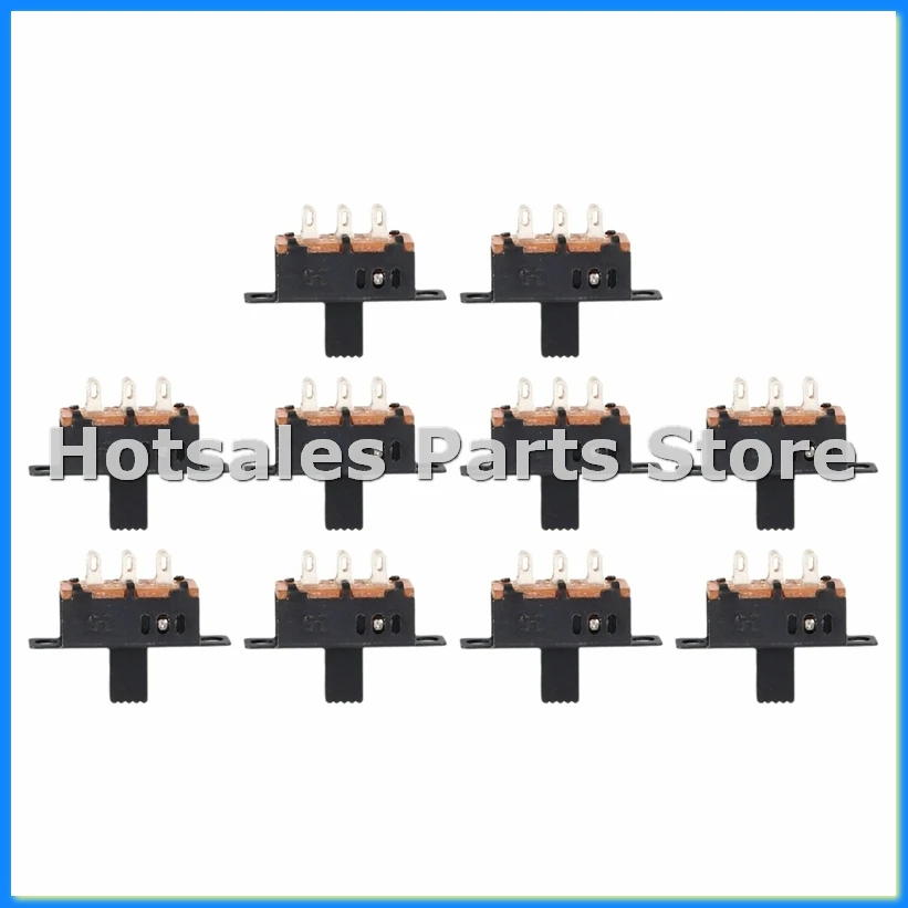 10 x DC 0.5A 50V 3 Position 2P2T DPDT Panel Mount Slide Switch SS23D32-FS