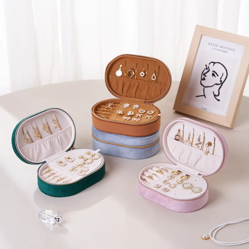 

Простая креативная шкатулка для хранения ювелирных изделий, коробка для хранения колец, фланелевая легкая роскошная шкатулка для драгоценностей, хранилище сережек-гвоздиков