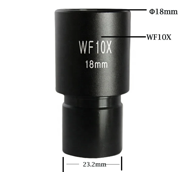 WF10X 18mm okular mikrometer lensa mata untuk mikroskop biologi 23.2mm dengan skala