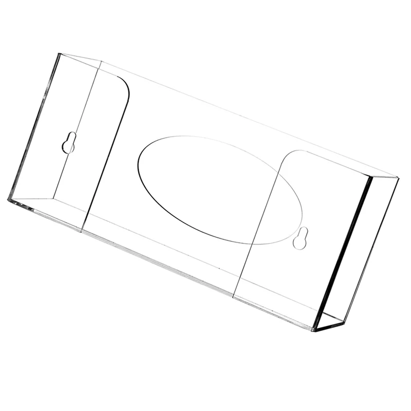 

ABKW-2X Glove Box Holder Glove Dispenser Wall Mount, Acrylic Gloves Dispenser Clear Disposable Glove Holder Glove Rack