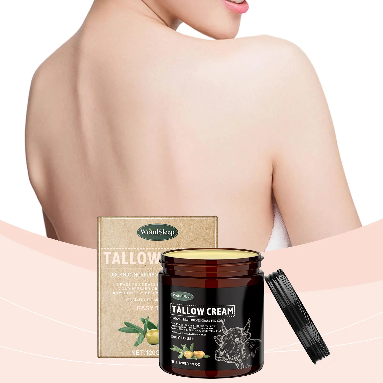 

Acne Removal Tallow Cream Gentle Cleansing Moisturize Nourish Skin Elasticity Repair Pimple Dry Eczema Redness Acne Soothe Cream