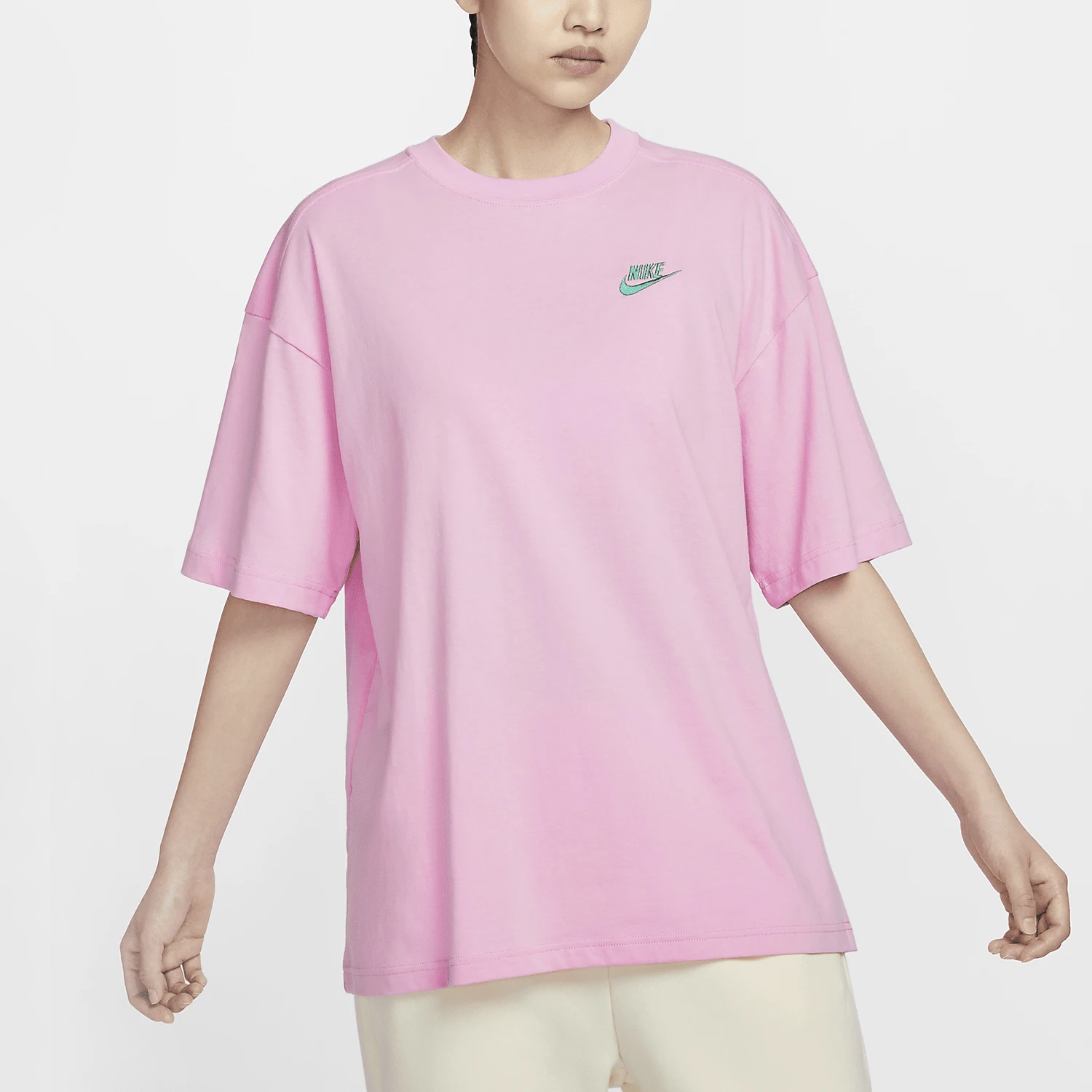 

Nike Official Genuine Sportswear Women's Fashion Soft Loose Short Sleeve T-Shirt HJ9427-662