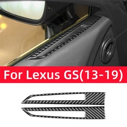 For Lexus GS 2013-2019 Car Interior Accessories Carbon Fiber Car Front Door Air Outlet Frame Trim Cover Decoration Stickers