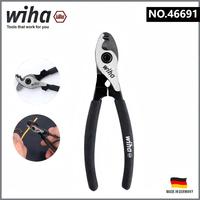 Wiha 46691 Black Forest Electrician's Cutting Pliers 180° Flip Small Double-Blade Cable Cutters Professional Electrician's Tool