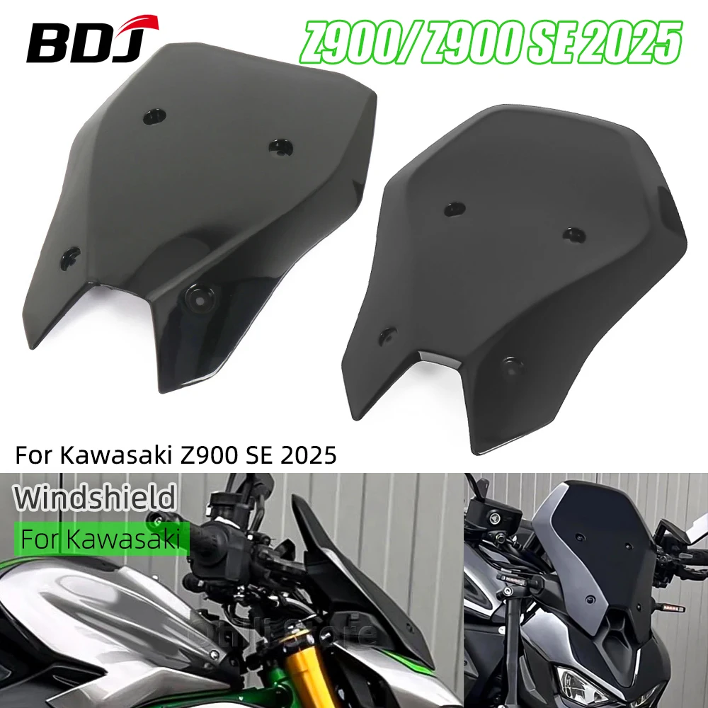 BDJ Latest Z900 Z900SE 2025 Windshield Motorcycle Acrylic Windscreen Wind Shield Screen Deflector For Kawasaki Z900 SE 2025