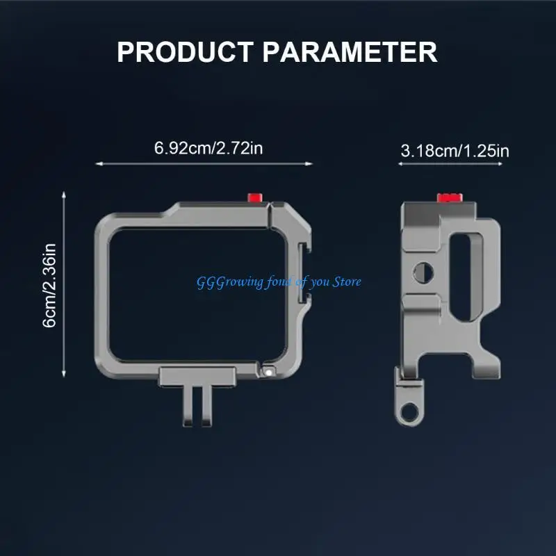 H9EB Protective Mounting Frame Metal Rabbits Cage Suitable for 360 GO 3S Metal Bezel Protective Bezel Protective Case Bracket