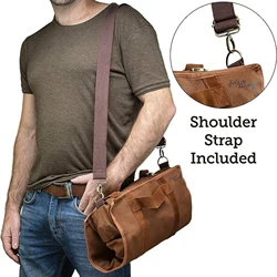 Travel Bartender Kit Bag Outdoor toolkit Convenient Bartending Toolkit Cowhide Canvas Bag Anti-slip and wear-resistant