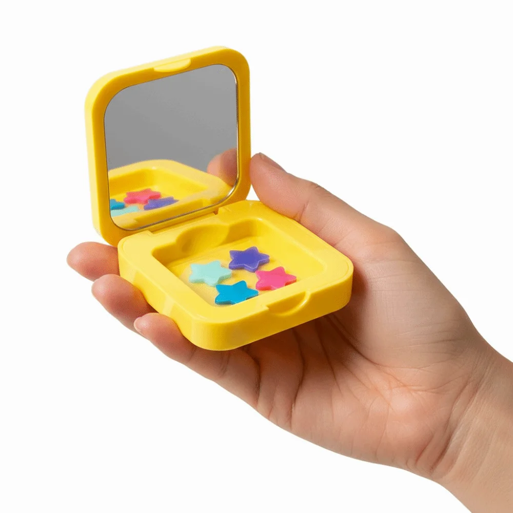 الجمال مع صندوق مرآة حب الشباب بقع على شكل نجمة متعدد الألوان بثرة بقع العقيمة تنفس بثرة غطاء ملصقات المسام نظيفة