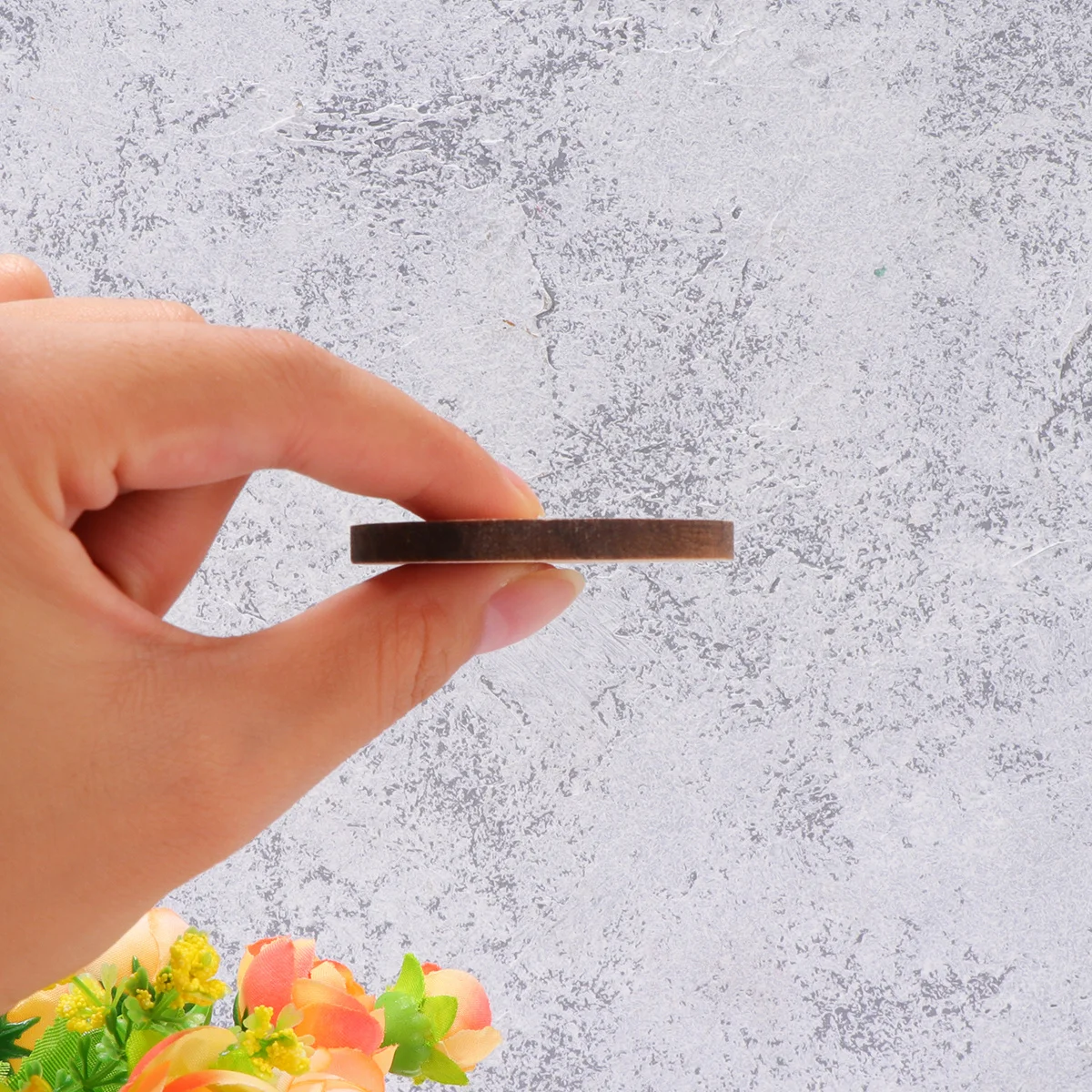 

50pcs Round Wood Disc 5Mm Thickness 50Mm Width Natural Wooden Chips For Diy Craft Projects Costume Buckle Supply Handicraft