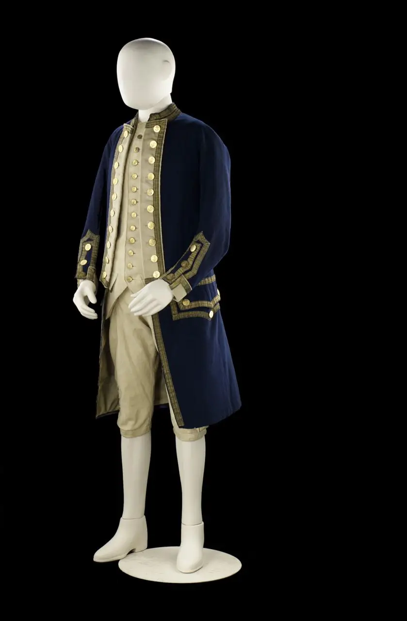 18th Century Court Suit Men's Rococo Blue Military Navy Uniform Colonial Victorian Elegant Men's Regency Outfit Custom Made