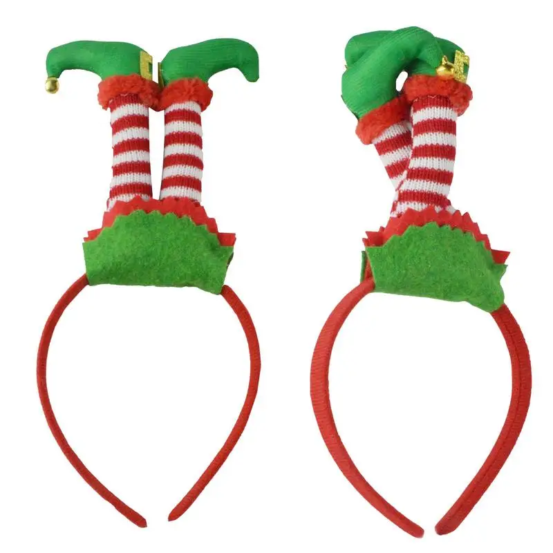 Christmas Headbands For Adults Cute Headwear Party Costume Elf Legs Christmas Party Favors Decoration Supplies Gift For Friends