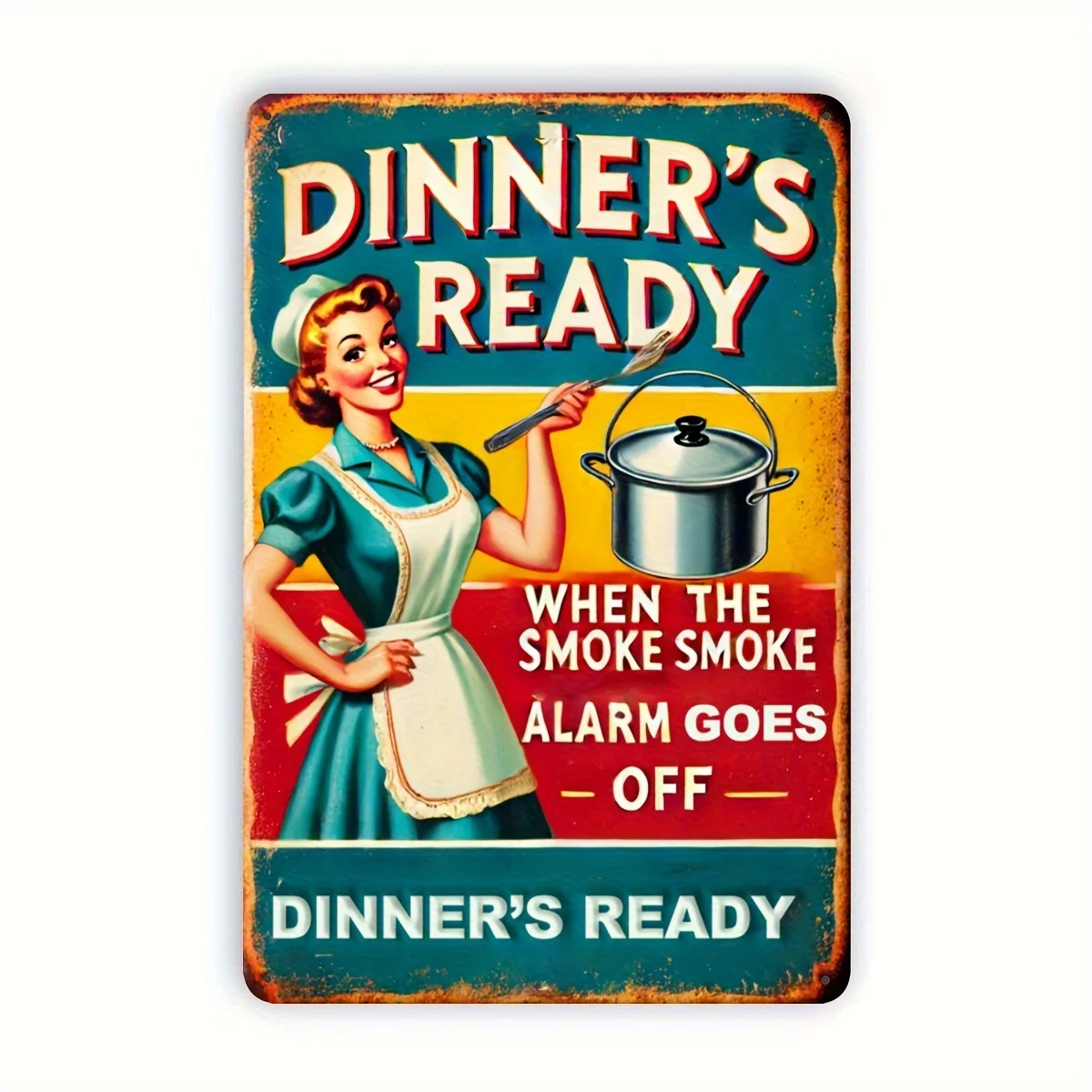 1pc Vintage Metal Sign for Kitchen, Cafe, Bar & Garage - Rustic Wall Art Decor, Waterproof & Dustproof, 20x30cm-Perfect for Home
