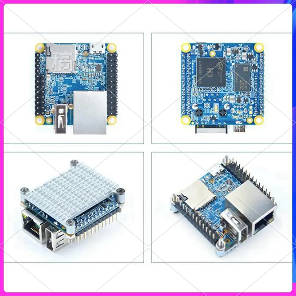 لوحة تطوير T24C Nanopi NEO مفتوحة المصدر H3 رباعية النواة Cortex-A7 Ubuntu Openwrt Armbian Blue Accessories Kits 256 ميجابايت DDR3 RAM
