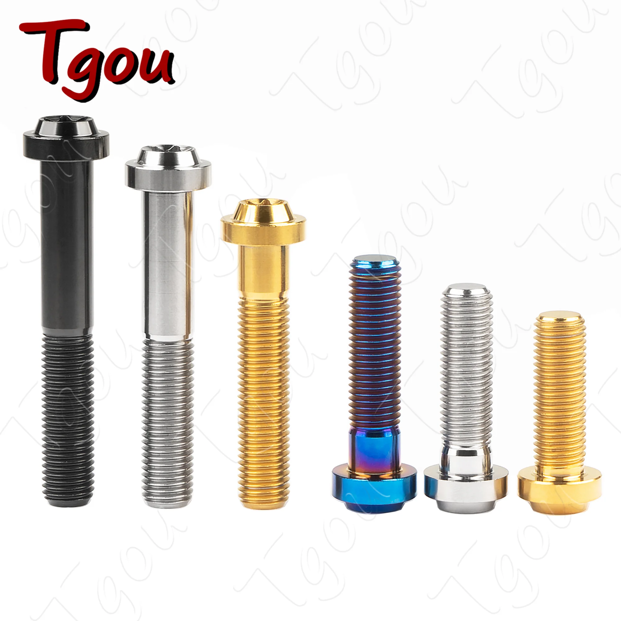 Tgou Titanium Bolt M10x20 25 30 35 40 45 50 60 65mm 1.25/1.5 Pitch Plummer Head  Torx T45  for Motorcycle Car