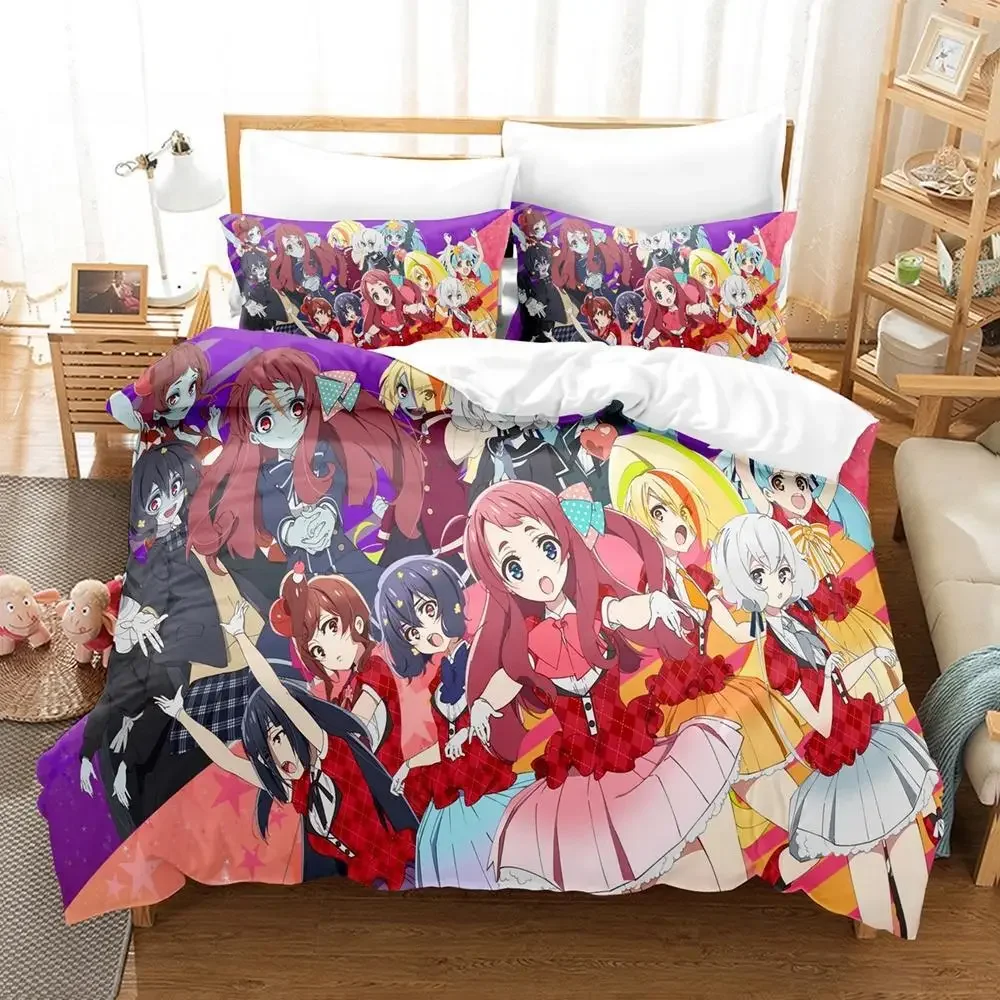 Zombie Land Saga Bedding Set Single Twin Full Queen King Size Bed Set Adult Kid Bedroom Duvetcover Sets 3D Print bed sheet set