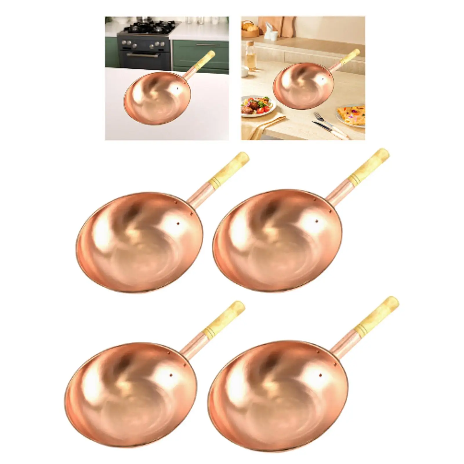 

Copper Pot Beautiful Shape Versatile Practical Fry Pan Cookware Dry Pot Stockpot for Restaurant Stovetop Picnics Parties Cooking