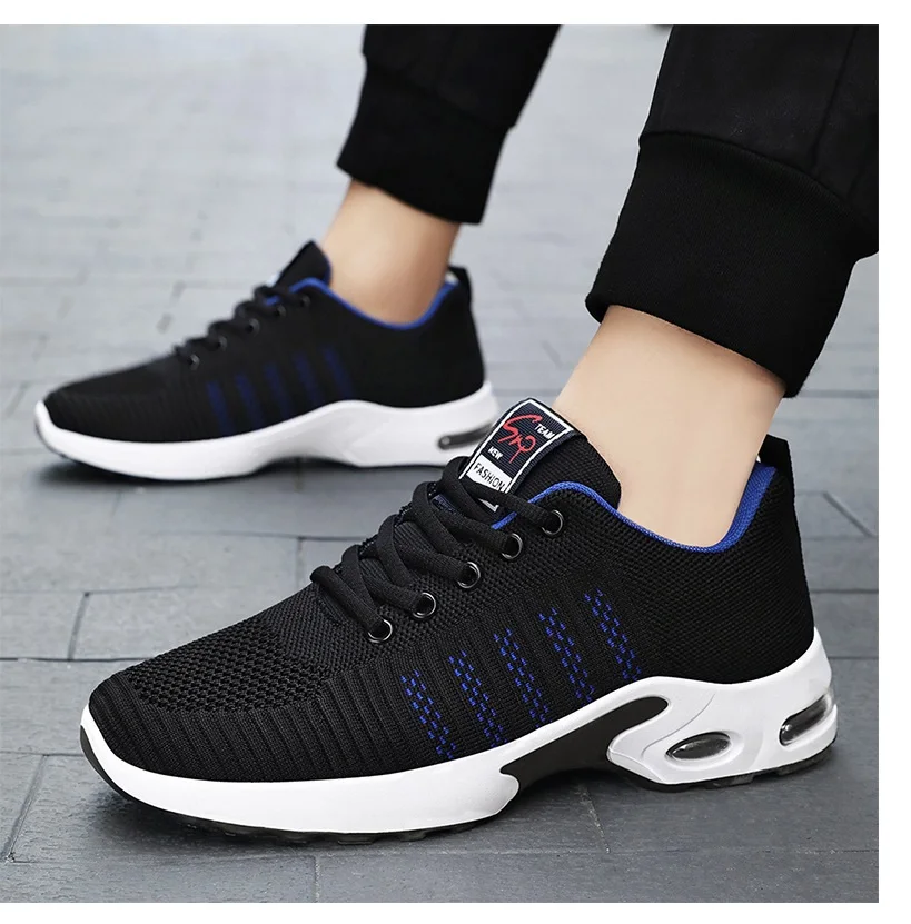 New Classic Striped Sneakers Men's Casual Wedge Sports Shoes Male Comfortable Autumn Trainers Boys Student Hiking Travel Sneaker