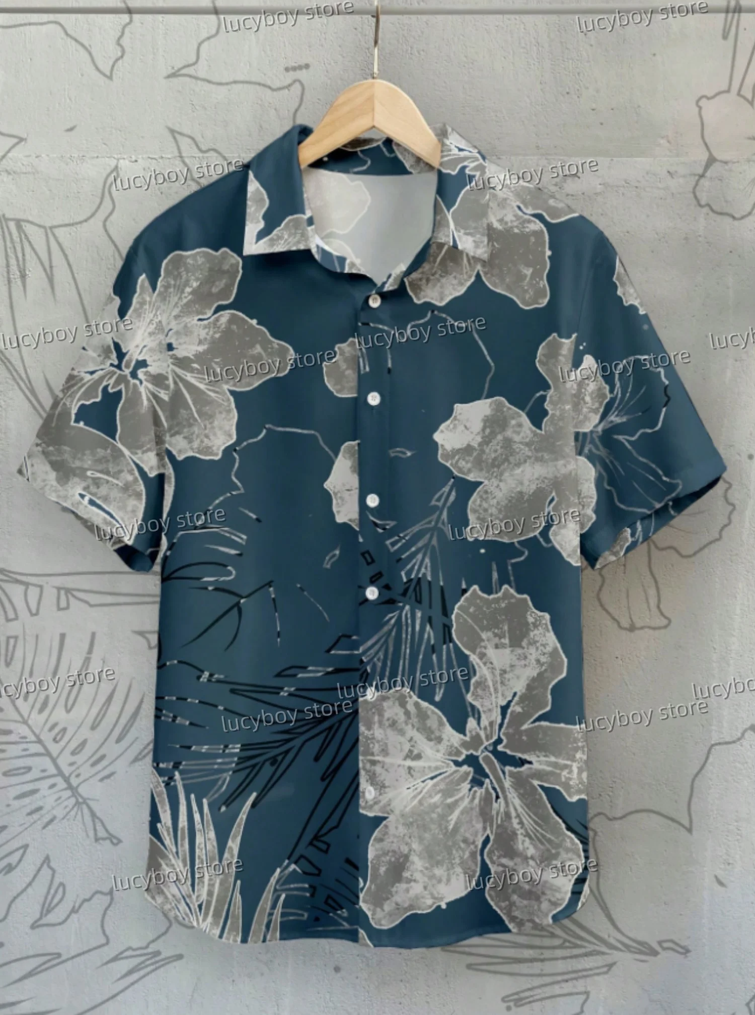 Men's Shirt Summer Clothing Lily print Design Graphic 3D Print Shirts Short Sleeve Tops Streetwear Loose Casual Hawaiian Shirts - Image 4