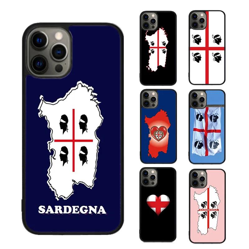 Flag of Sardinia Mobile Phone Case Cover For iPhone SE2020 15 16 13 14 12 mini 11 Pro Max Coque For Apple 7 8 Plus 6 fundas