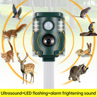 Solar Ultrasonic Animal Repellant Solar Powered PIR Sensor Pest Cat Dog Repellant Garden Farm Yard Waterproof Animal Deterrent