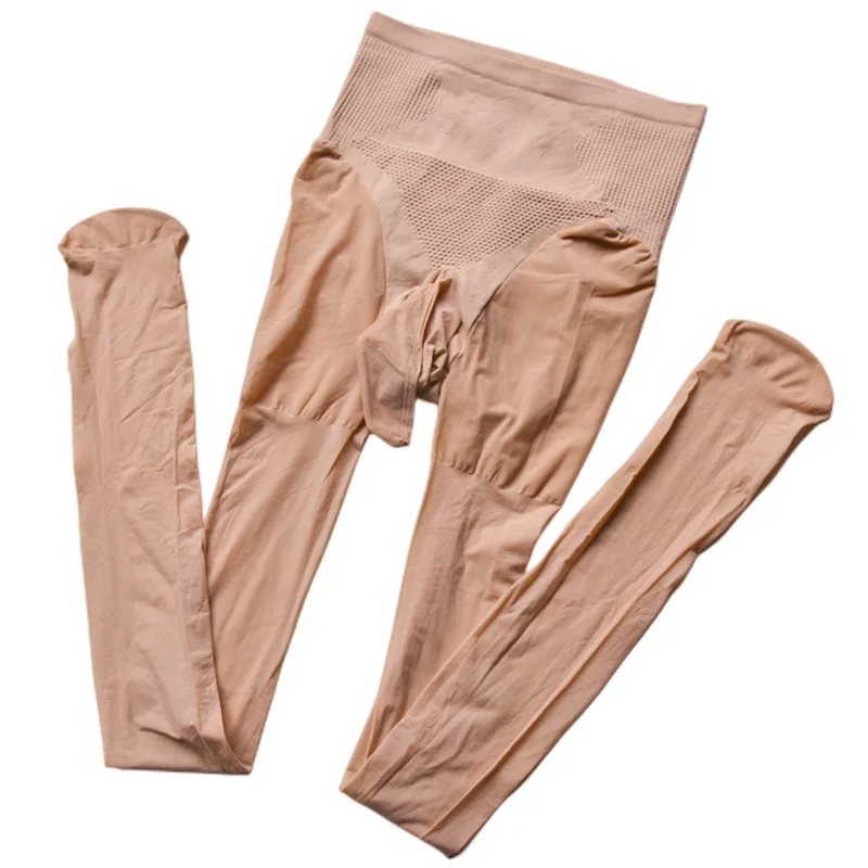 لامعة جوارب الحرير الأسود Men912Needle لامعة جوارب طويلة عالية الخصر البطن التعاقد8DSexy القضيب الدائري الحصان النفط الجوارب