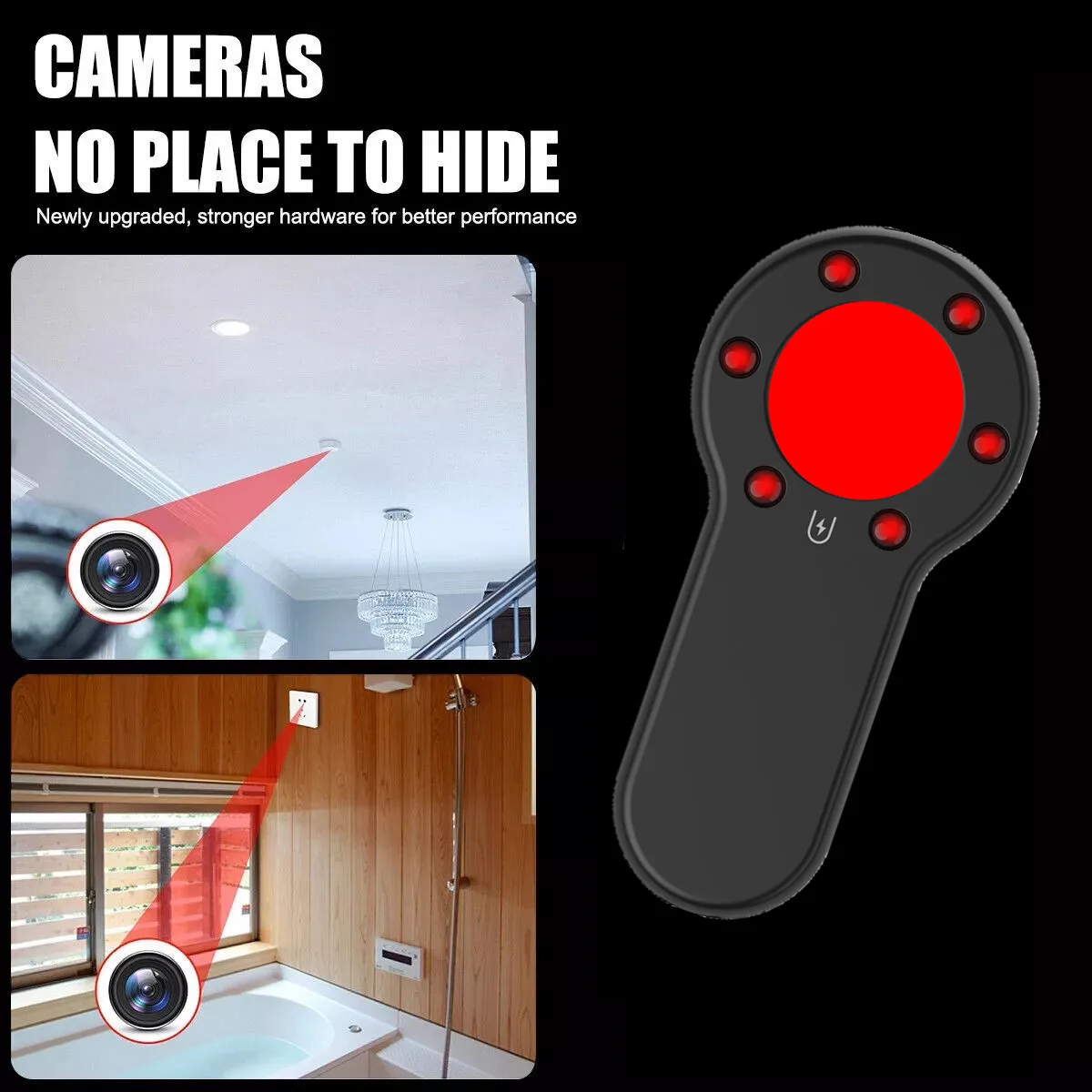 Draagbare draadloze cameradetector Hotel Infrarooddetector Anti-voyeurisme Anti-sighting en anti-studie monitoring detector