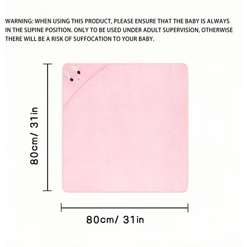 Infant Kids Towels, 31 X 31 In Baby Bath Towels With Hood, Hooded Towels, Toddler Girl Boy Robe For Newborn Babies