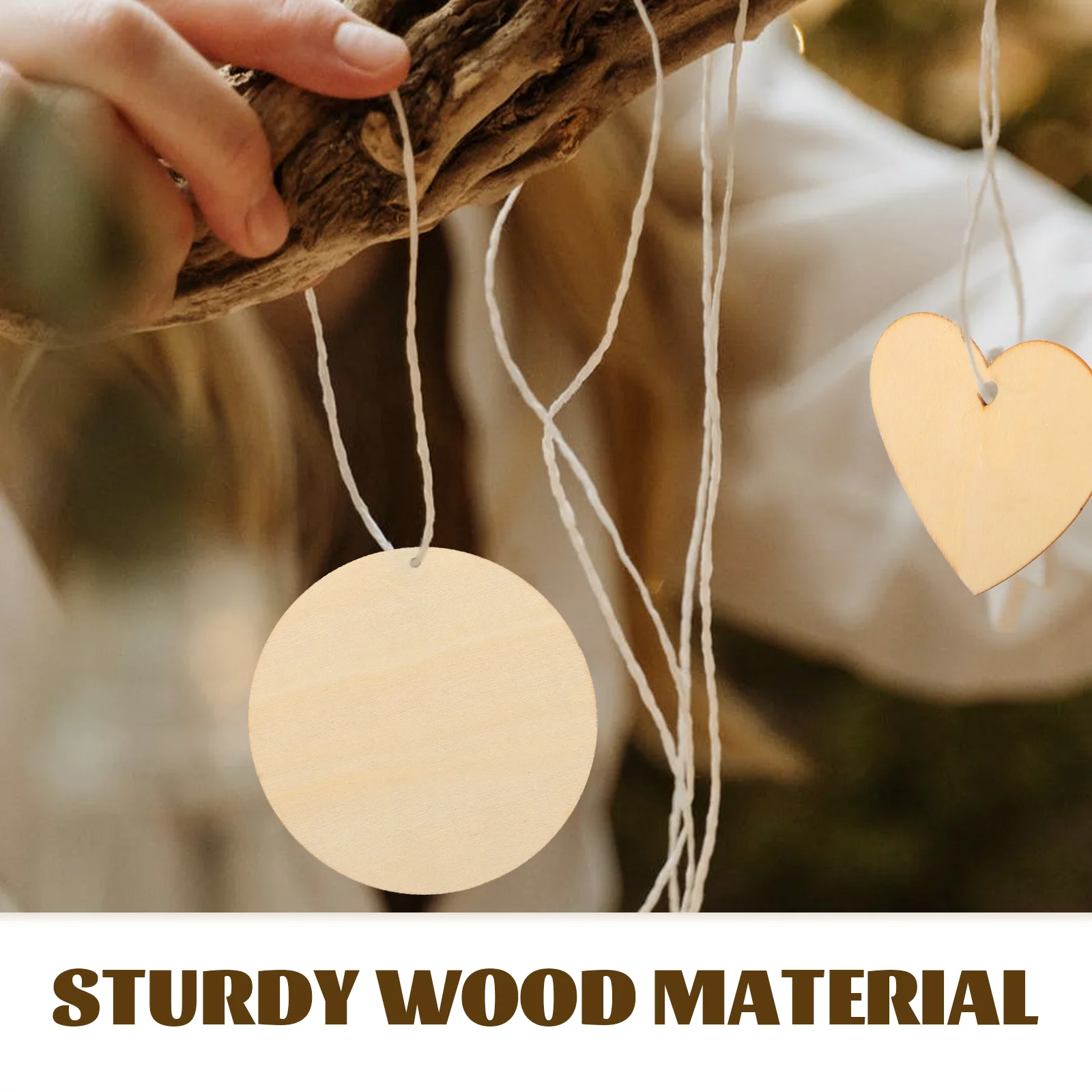 

30pcs Cutouts Unfinished Round Pentagram Natural Wooden Slices Diy Crafts Jewelry Making Graffiti Pieces Handicraft Ornaments