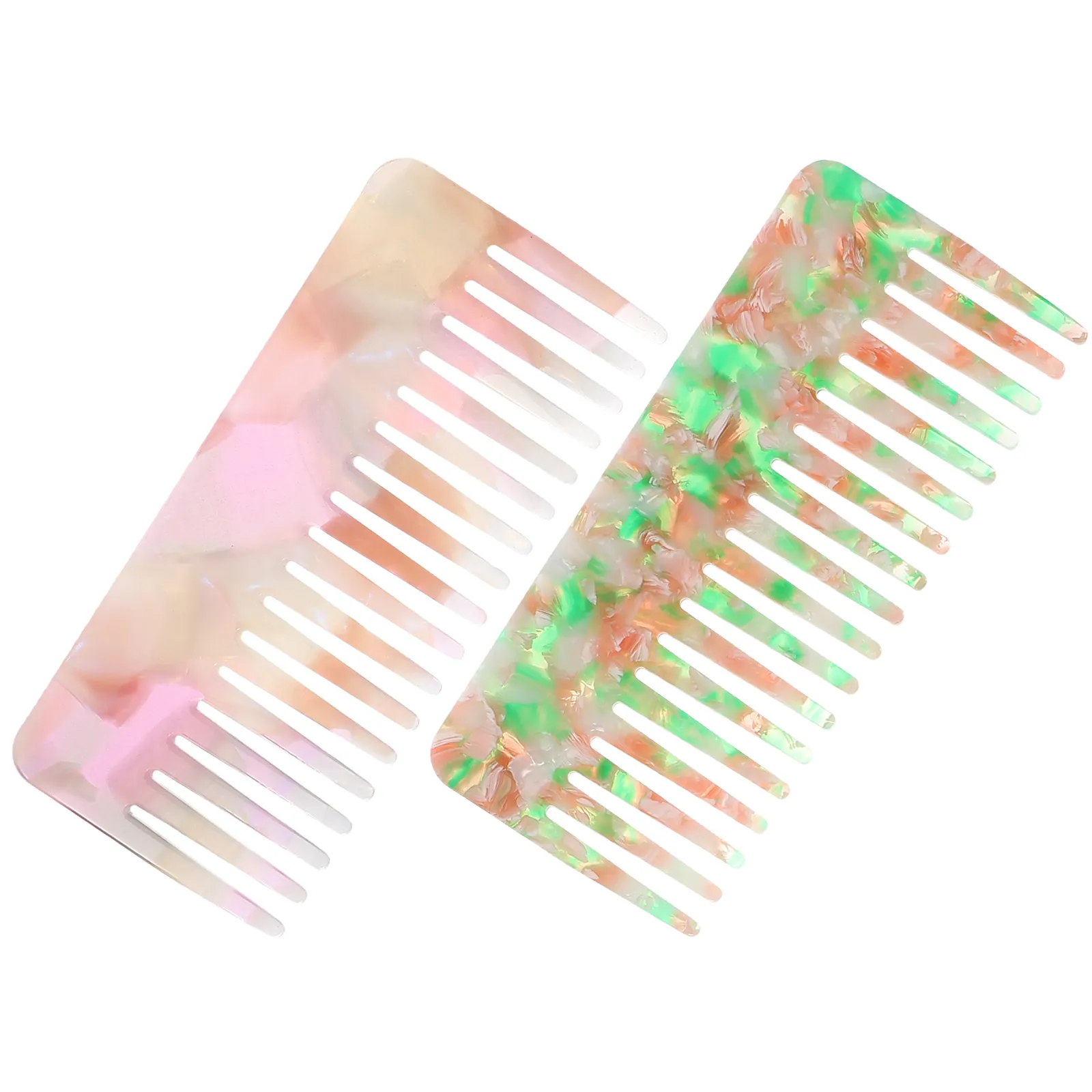 

2Pcs Wide Tooth Anti-Static Comb Hair Styling Detangling Comb for Men Women Curly Hair Portable Lightweight Hairdressing Styling