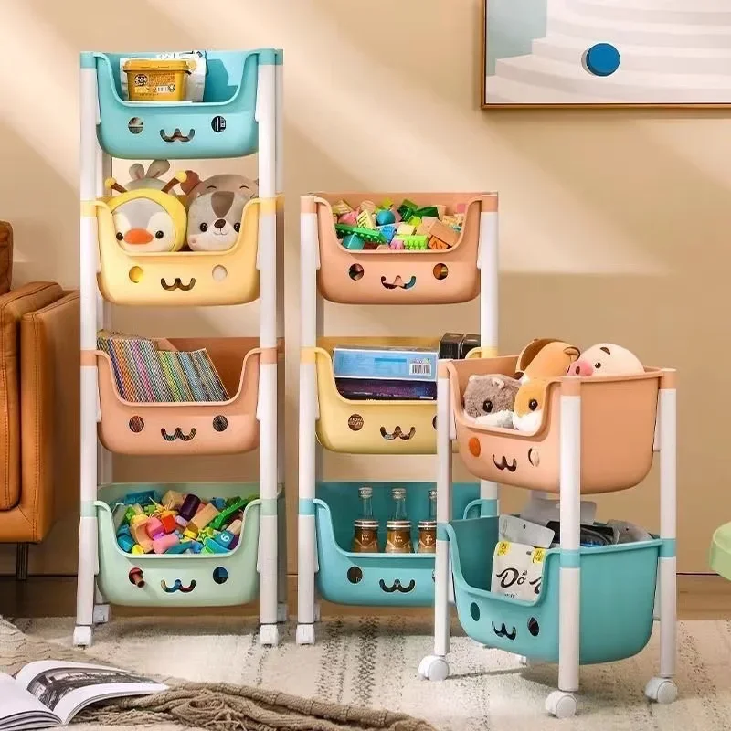 Trolley Rack Kitchen Floor Bedroom Multi-Layer Baby Snacks Mobile Bathroom Bathroom Storage Storage Rack