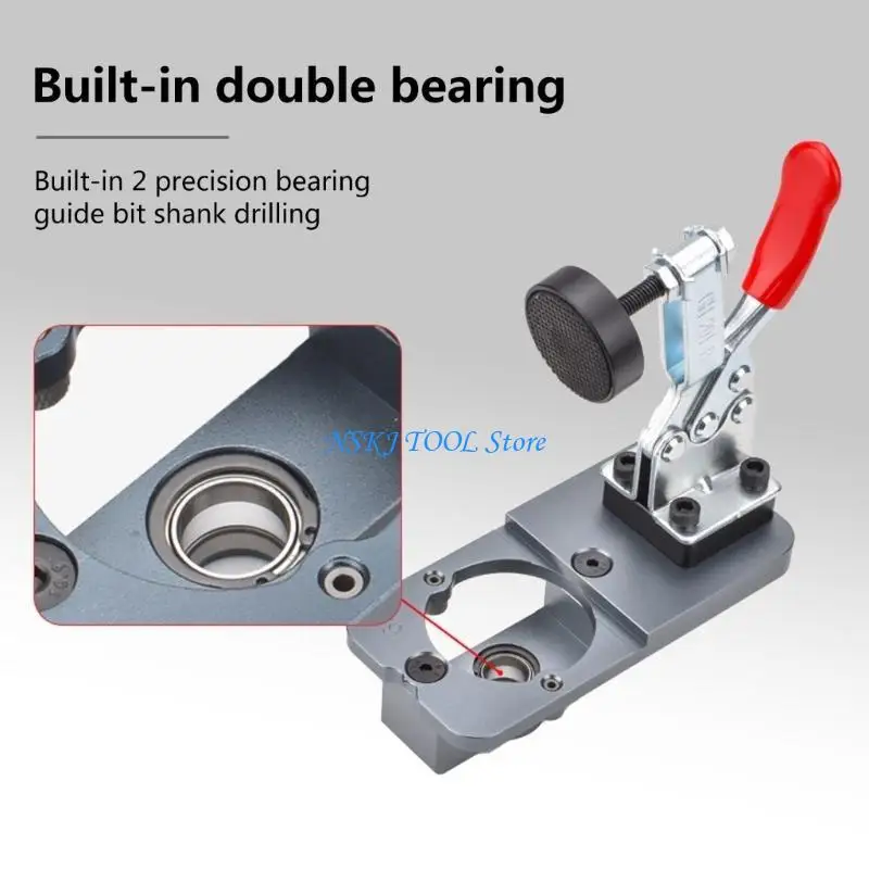

L8RC 1set Hinge Hole Locator Hinge Opening Locator Concealed Hinge Jig for Door Cabinet Hinge Drilling Installation Tool