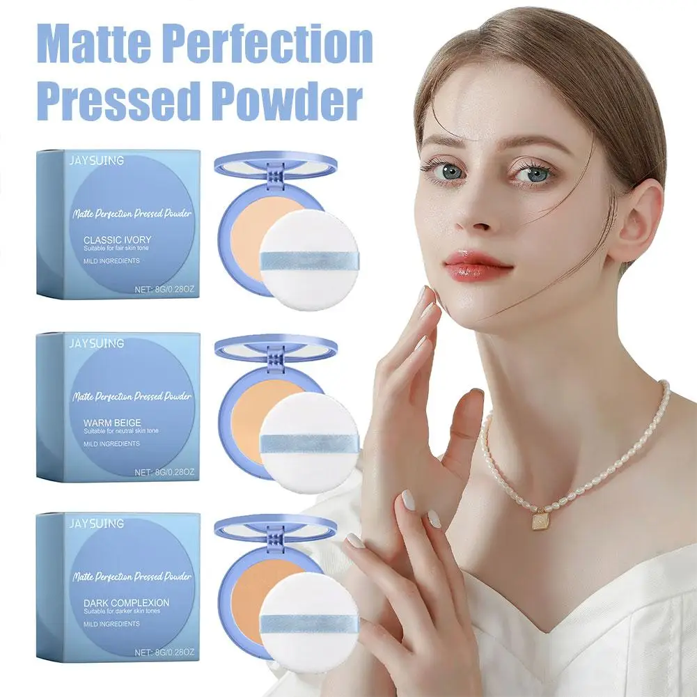 

8g Mist Powder Cake Long-lasting Waterproof Texture Face Control Press Smooth Powder Oil Powder N2C9