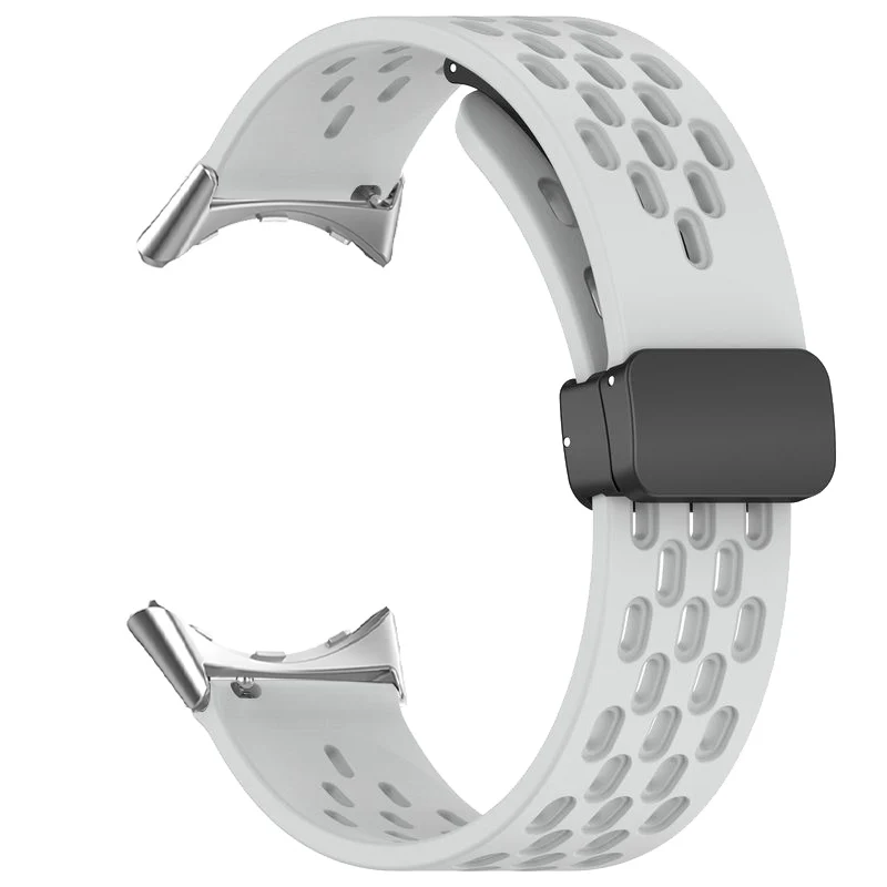 Malha respirável pulseira esportiva para google pixel watch 3 41mm 45mm pulseira de silicone magnético para google pixel watch 2 1 pulseira