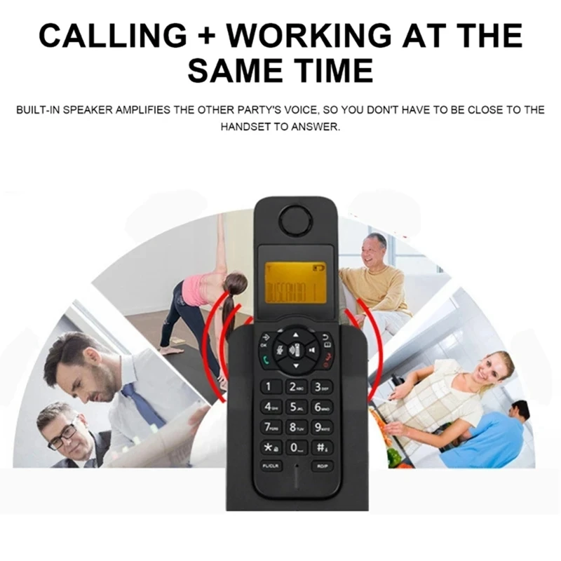 B34B-D1005 Expandable Cordless Telephone Home Office Expandable Cordless Telephone Hand-Free Call With Caller ID
