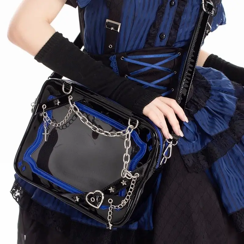 

New Female Niche Personality Cool Ita Bag with Large Capacity Fashionable Chain Y2K Single Shoulder Bag Ulzzang Crossbody Bag