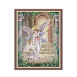 Millennium Angel 11CT 14CT haft Cross zestaw do szycia Craft zestaw do robótek ręcznych nić bawełniana dekoracja wnętrz do salonu