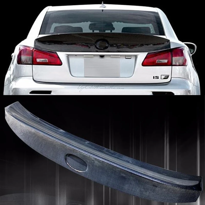 For Car Trunk Real Carbon Fiber Spoiler Accessories OLD Lexus IS Series Tail WING Body Kit JDM Style 2006-2012 Year