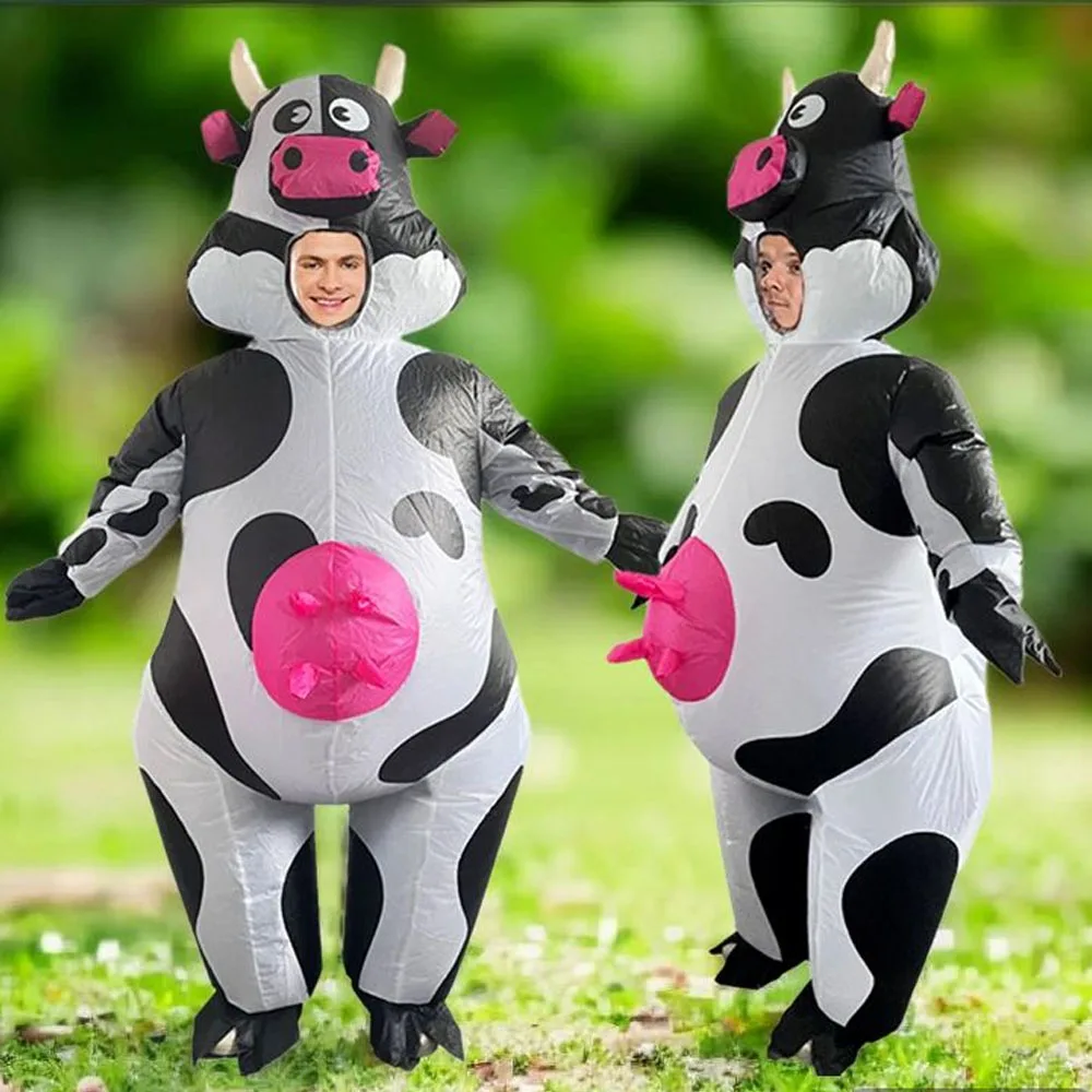 

Deluxe Inflatable Crazy Cow Costume for Halloween Christmas Carnival Masquerade Role Playing Props Suits