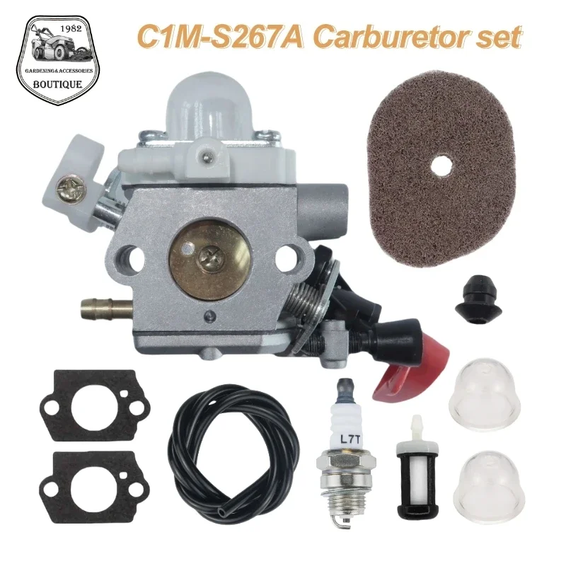 

C1M-S267A FS56RC Carburetor Kit for S tihl FS40 FS50 FS56 FS70 FC56 FC70 HT56 KN56 KM56 Trimmer Carb