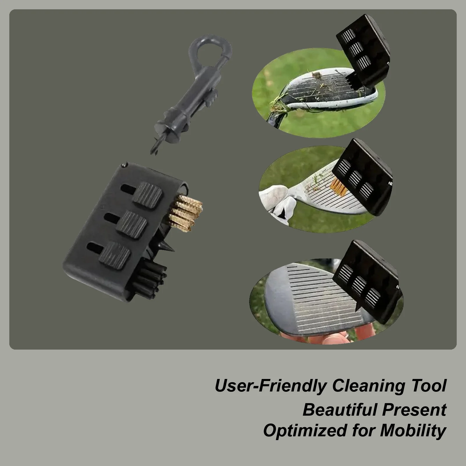 

Портативная щетка для гольф-клуба, очиститель канавок, моющий скраб, сумка для гольфа, аксессуары для игроков в гольф, мужчин, женщин, подростков, молодежи, мальчиков и девочек