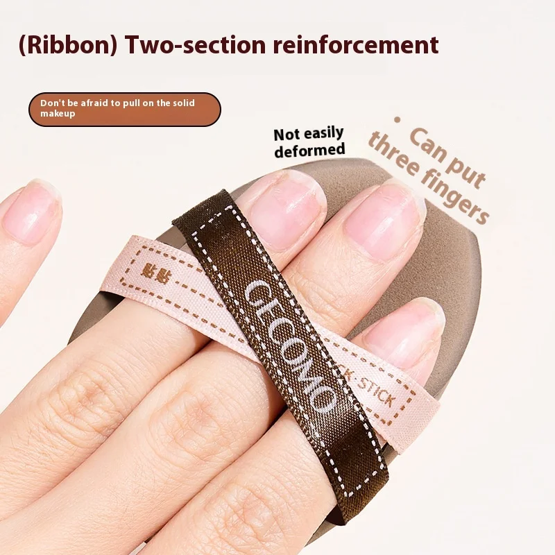 Beflocktes Puderquasten-Set für trockene und nasse Zwecke. Ultraweicher Q-Bullet-Make-up-Einstellschwamm, loses Puder, Luftkissen