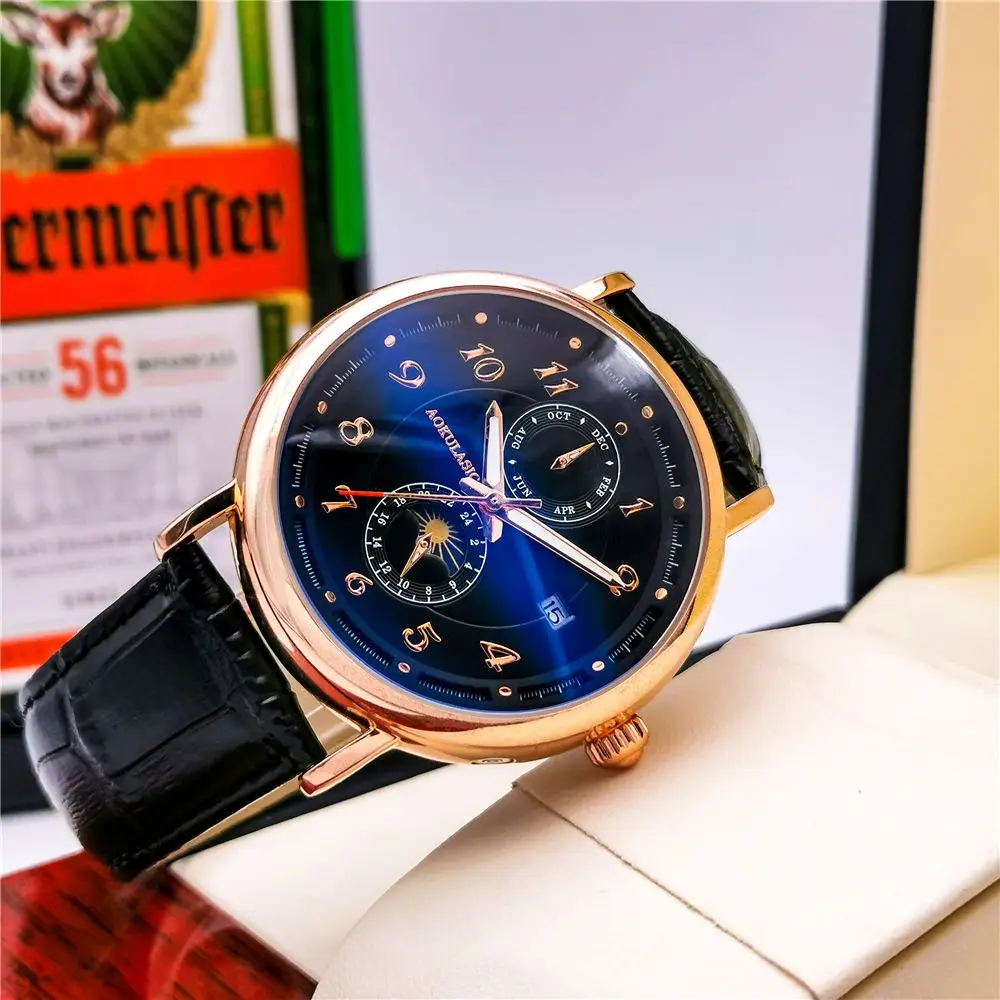 ساعة ميكانيكية فاخرة للرجال، أوتوماتيكية بالكامل، تصميم هيكل عظمي، كاجوال عصرية للأعمال، ساعة يد رجالية عصرية متعددة الاستخدامات، الاختيار الأكثر مبيعًا لهدايا الرجال، خيار العلامة التجارية، النمط الاجتماعي، النمط الأوروبي والأمريكي