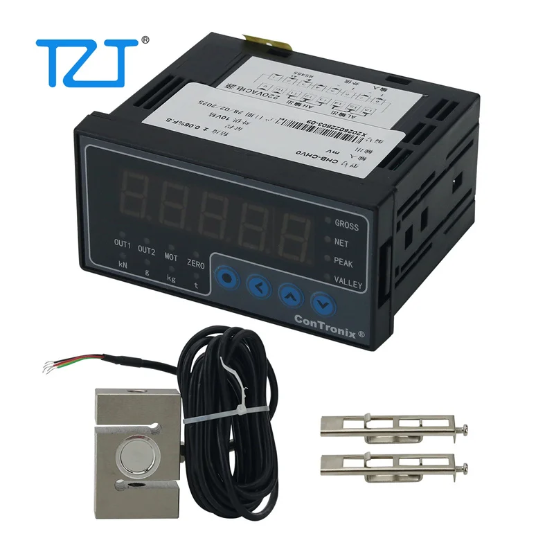 TZT QLFS 200KG/300KG/1000KG/2000KG S-type Load Cell Sensor Tensile Force and Compressive Force Sensor + Display Screen